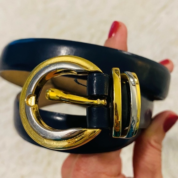 Vintage Accessories - Vintage Navy Blue Belt